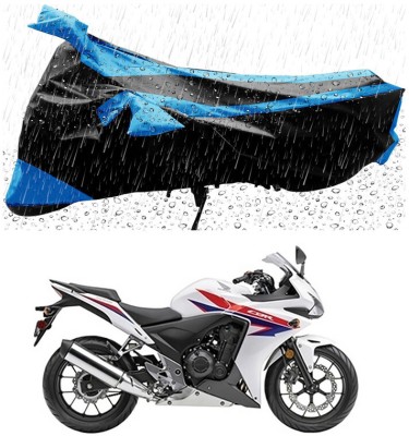 Genipap Two Wheeler Cover for Honda(CBR500R, Black, Blue)