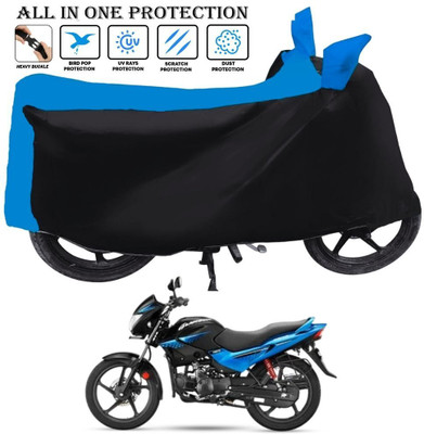 AUTOCAD Waterproof Two Wheeler Cover for Hero(Glamour, Black, Blue)