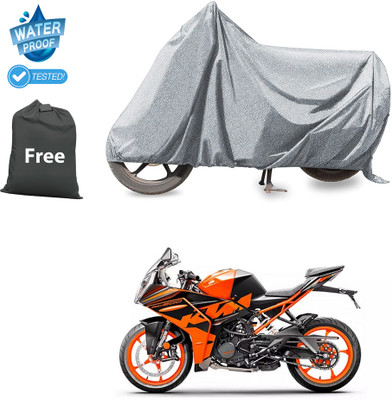 CODOKI Waterproof Two Wheeler Cover for KTM(RC 200 BS6, Silver)