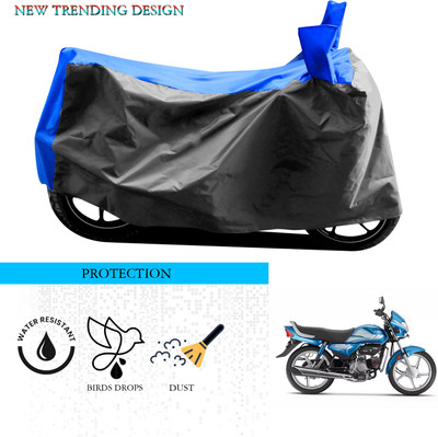 SnehaSales Waterproof Two Wheeler Cover for Hero(HF Deluxe i3s, Grey, Blue)
