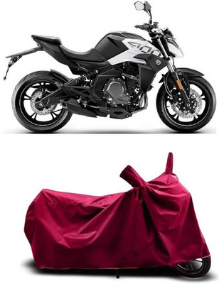 Coxtor Waterproof Two Wheeler Cover for CFMoto(400NK BS6, Maroon)