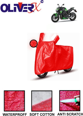 OliverX Waterproof Two Wheeler Cover for Kawasaki(Z900 BS6, Red)