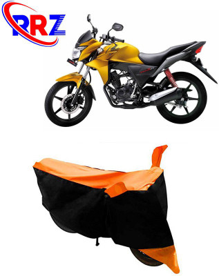 RRZ Waterproof Two Wheeler Cover for Honda(CB Twister, Black, Orange)