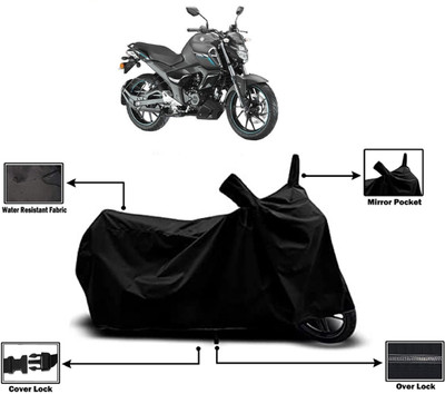 Amexride Two Wheeler Cover for Yamaha(FZ-S Fi Version 3.0, Black)