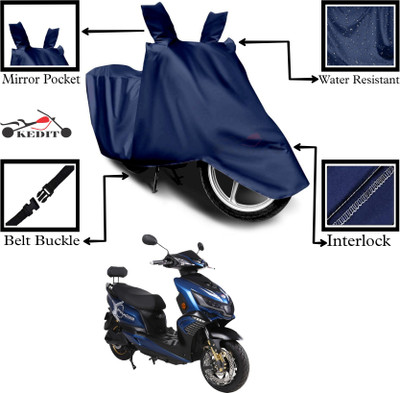 KEDIT Two Wheeler Cover for Okinawa(i-Praise, Blue)
