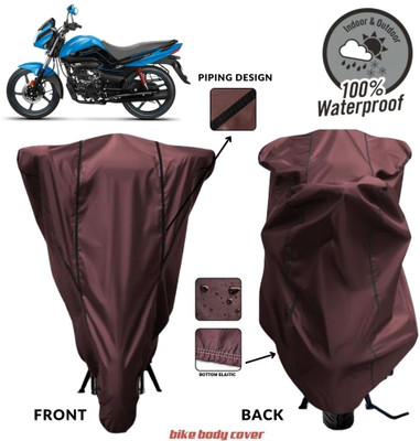 MADAFIYA Two Wheeler Cover for Hero(Glamour Programmed FI BS6, Maroon, Black)