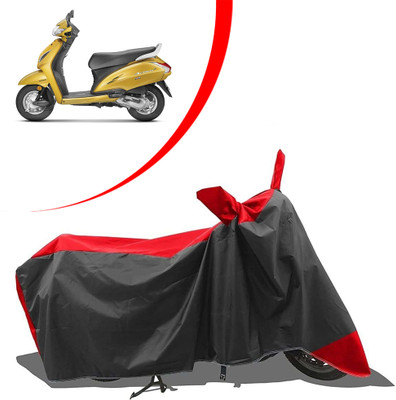 SEBONGO Waterproof Two Wheeler Cover for Honda(Activa i, Black, Red)