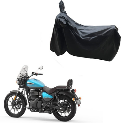 AASHTIK MART Two Wheeler Cover for Royal Enfield(Meteor 350, Black)