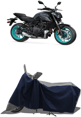 SUGASHRI Waterproof Two Wheeler Cover for Yamaha(MT 07, Grey, Blue)