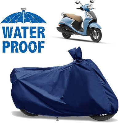 AutoGalaxy Waterproof Two Wheeler Cover for Yamaha(Fascino 125 BS6, Blue)