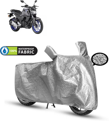 PAGORA Waterproof Two Wheeler Cover for Yamaha(FZS-FI V3 BS6, Silver)