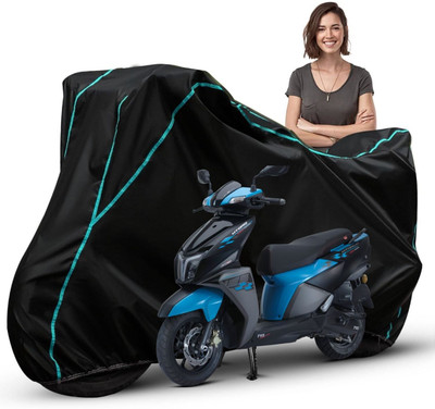 Car Styling Waterproof Two Wheeler Cover for TVS(NTORQ, Black, Blue, Multicolor)