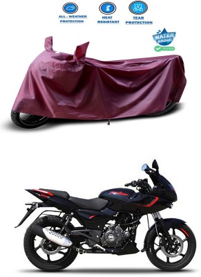 Genipap Waterproof Two Wheeler Cover for Bajaj(Pulsar 180F, Maroon)