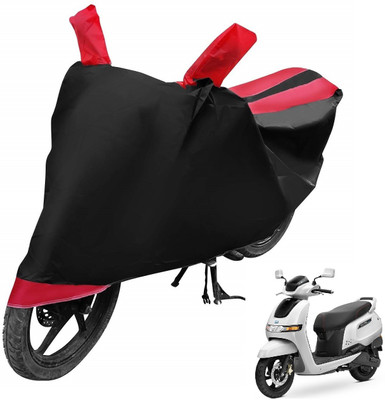 Auto Hub Two Wheeler Cover for TVS(iQube, Red)