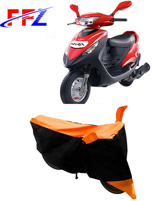 FFZ Waterproof Two Wheeler Cover for Mahindra(Flyte, Black, Orange)