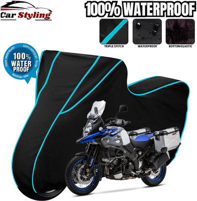 Car Styling Waterproof Two Wheeler Cover for Suzuki(V Strom 1000, Black, Blue)