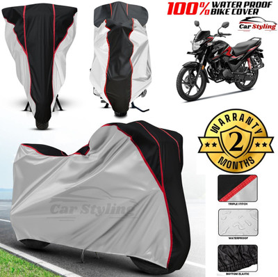 Car Styling Waterproof Two Wheeler Cover for Honda(SP 125, Silver, Black)
