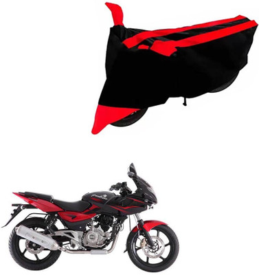 DeepShakshi AUTOMOTIVE Two Wheeler Cover for Bajaj(Pulsar 200 NS DTS-i, Black, Red)