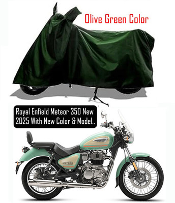 Amexride Two Wheeler Cover for Royal Enfield(Meteor, Green)