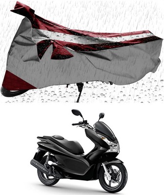 Ascension Two Wheeler Cover for Honda(PCX 125, Silver, Maroon)