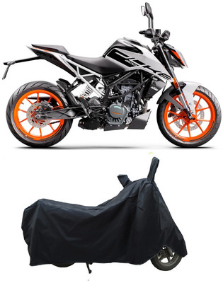 Coxtor Waterproof Two Wheeler Cover for KTM(200 Duke BS6, Black)