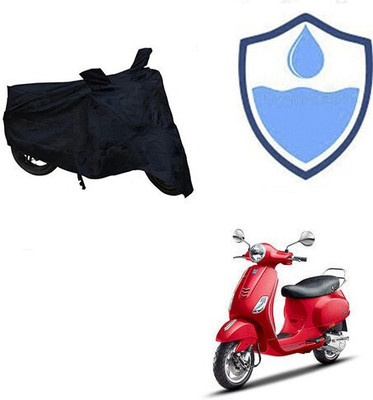 DeepShakshi AUTOMOTIVE Waterproof Two Wheeler Cover for Piaggio(Vespa VXL, Black)