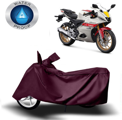 DeepShakshi AUTOMOTIVE Waterproof Two Wheeler Cover for Yamaha(R15, Maroon)