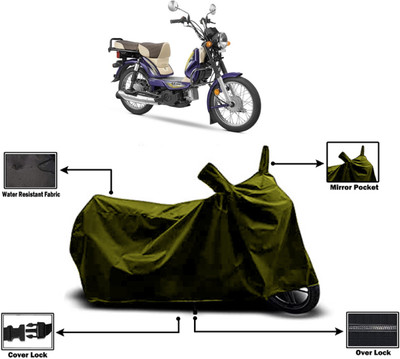 Amexride Two Wheeler Cover for TVS(Heavy Duty, Green)