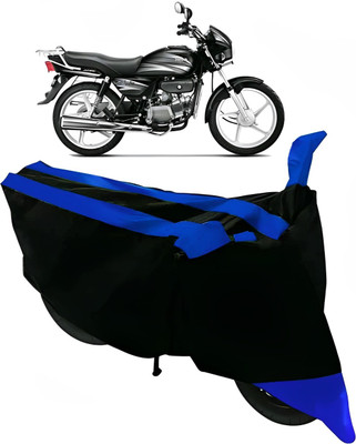 Autowish Waterproof Two Wheeler Cover for Hero(Splendor, Black, Blue)
