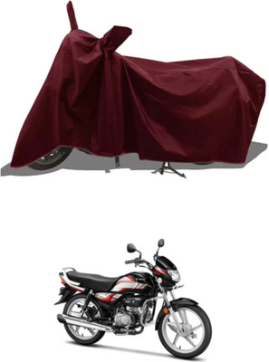 Mdstar Waterproof Two Wheeler Cover for Hero(HF Deluxe BS6, Maroon)