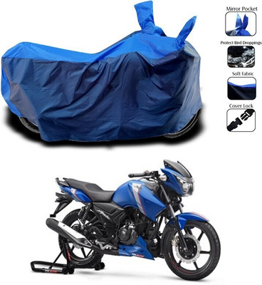 SEBOMGO Waterproof Two Wheeler Cover for TVS(Apache RTR 160 4V, Blue)
