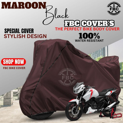 FBC Waterproof Two Wheeler Cover for TVS(Apache RTR 160, Maroon)