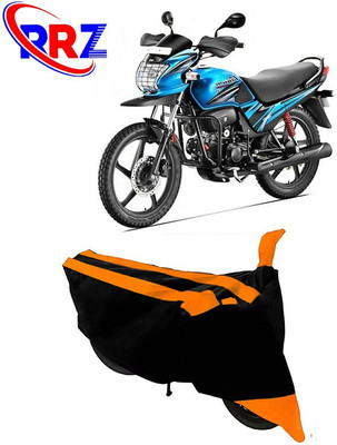 RRZ Waterproof Two Wheeler Cover for Hero(Passion Pro, Black, Orange)