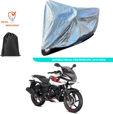 CODOKI Waterproof Two Wheeler Cover for Bajaj(Pulsar 220F, Silver)
