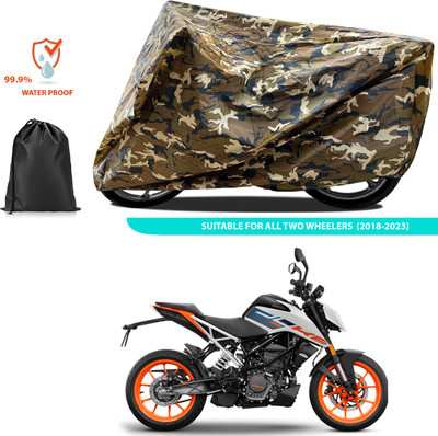 PAGORA Waterproof Two Wheeler Cover for KTM(125 Duke, Yellow)