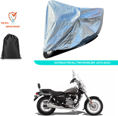 CODOKI Waterproof Two Wheeler Cover for Bajaj(Avenger 220 Cruise, Silver)
