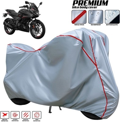 xodi Waterproof Two Wheeler Cover for Bajaj(Pulsar 250, Silver, Red, Multicolor)