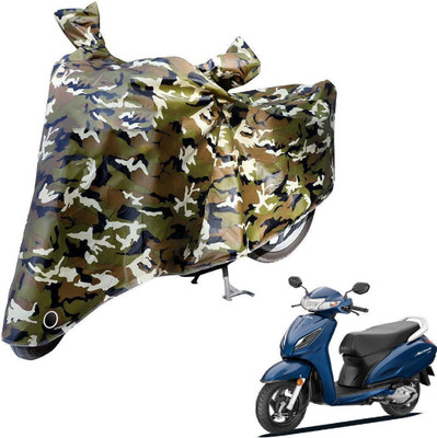 Laxnera Waterproof Two Wheeler Cover for Honda(Activa 5G, Green, Black, White)
