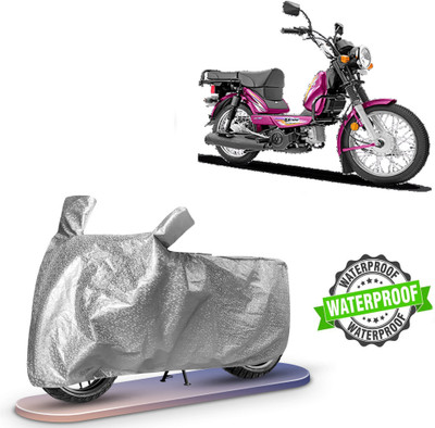 Autoinnovation Waterproof Two Wheeler Cover for TVS, Universal For Bike(XL 100, Silver)