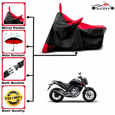 AASHTIK MART Two Wheeler Cover for Honda(CB Twister, Red, Black)