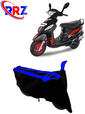 RRZ Waterproof Two Wheeler Cover for Mahindra(Rodeo, Black, Blue)