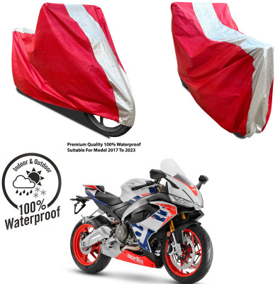 AUTOCAD Waterproof Two Wheeler Cover for Hero(Splendor Plus, Silver, Red)