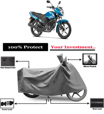 Amexride Two Wheeler Cover for Yamaha(Saluto BS6, Grey)