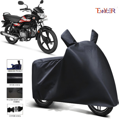 TENNYCER Waterproof Two Wheeler Cover for Hero(HF Deluxe BS6, Black)