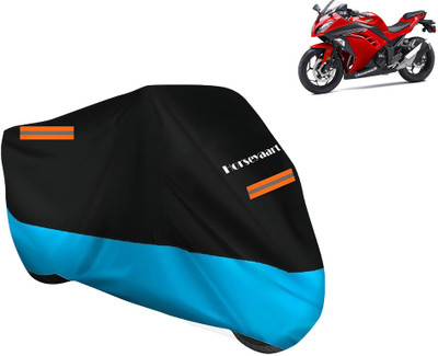 Horseyaart Waterproof Two Wheeler Cover for Kawasaki(Ninja 300, Blue)