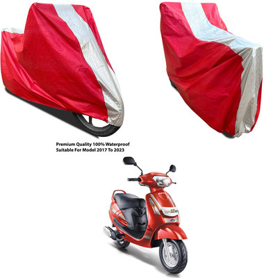AutoGalaxy Waterproof Two Wheeler Cover for Mahindra(Duro DZ, Silver, Red)