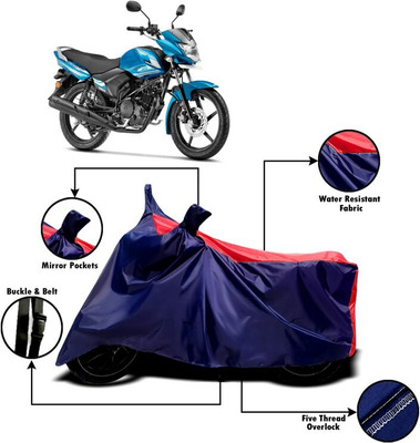 DeepShakshi AUTOMOTIVE Two Wheeler Cover for Yamaha(Saluto, Red, Blue)