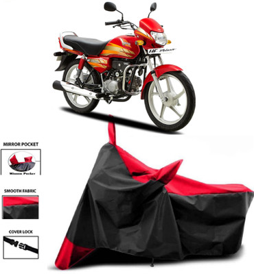 WMIZEXA Two Wheeler Cover for Hero(HF Deluxe, Red, Black)