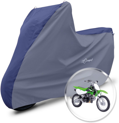 Neodrift Two Wheeler Cover for Kawasaki(KLX 110, Blue, Grey)