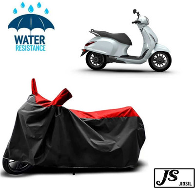 JSJINSIL Waterproof Two Wheeler Cover for Bajaj(Urbanite Chetak, Red, Black)